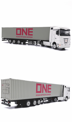 ONE物流 1:87合金集裝箱貨柜卡車(chē)模型 展示用集裝箱卡車(chē)模型定制定做